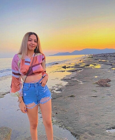 Saten crop bluz