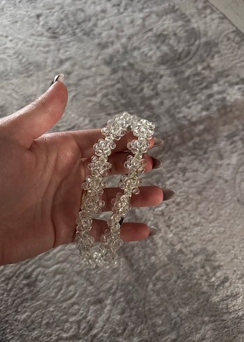 Accessorize Beyaz Boncuklu Cam Taç