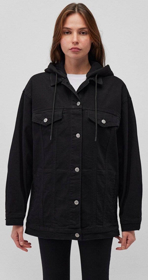 Mavi 90'lar oversize ceket L beden - Görsel 2