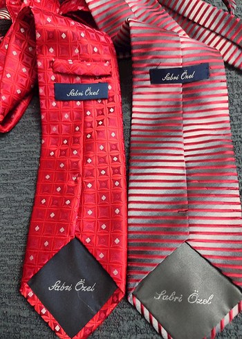 Sabri özel Kırmızı Erkek Kravatları - Görsel 3