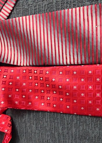 Sabri özel Kırmızı Erkek Kravatları - Görsel 2