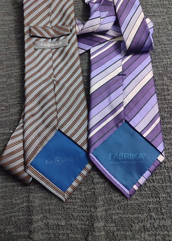 Mor ve Gri Çizgili Erkek Kravatları - Görsel 2