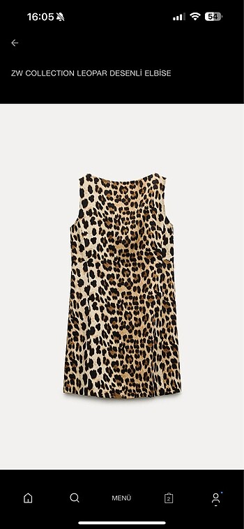 Zara leoparlı elbise