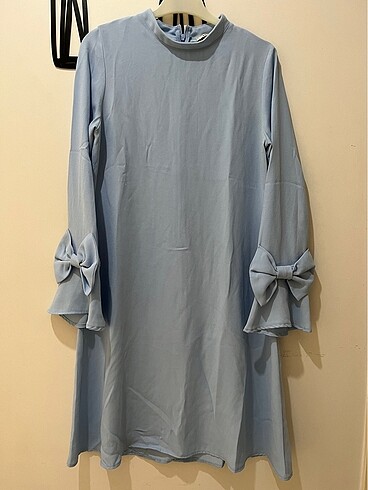 Fiyonk Detaylı Tunik (Bebe Mavisi)