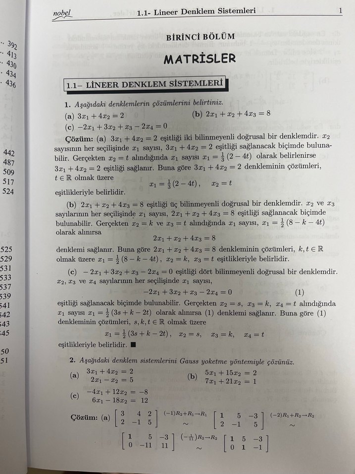 Çözümlü Lineer Cebir Alıştırmaları - Görsel 5
