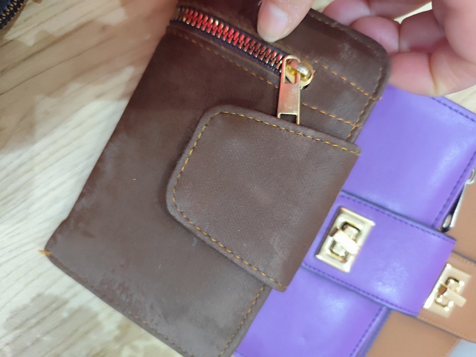 Kahverengi Deri Fermuarlı Kadın Cüzdanı - Görsel 3