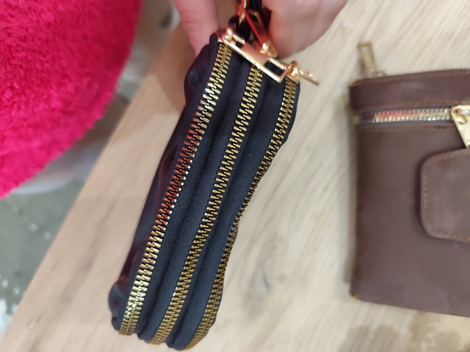 Kahverengi Deri Fermuarlı Kadın Cüzdanı - Görsel 2