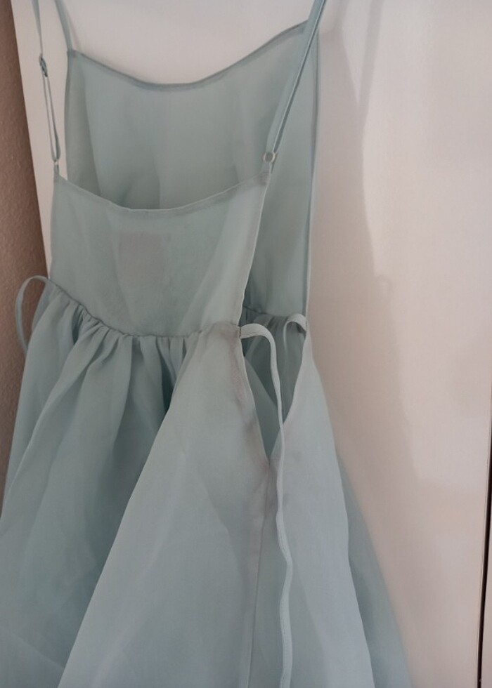 Yandan bağlamali mini elbise - Görsel 3