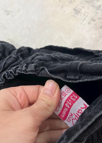 Diğer Siyah Kadın Bol Kesim Midi Kot Pantolon