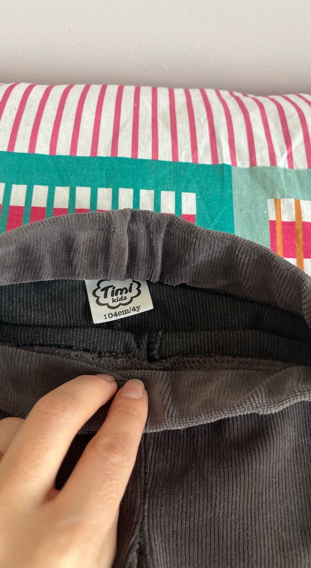 Kız Çocuk Kahverengi Pilili Tayt - Görsel 3