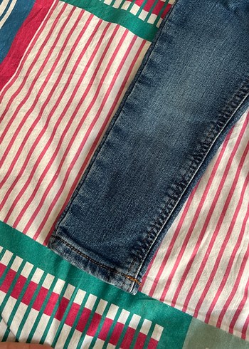 Erkek Çocuk Dar Kesim Kot Pantolon Velcro - Görsel 5