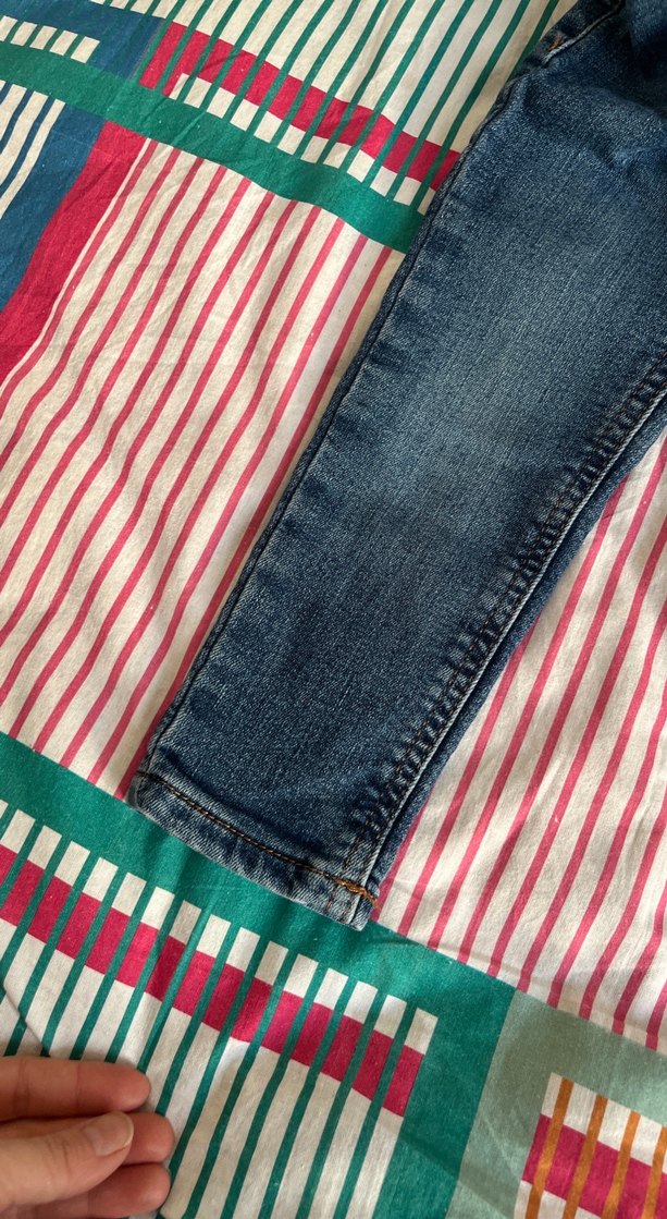 Erkek Çocuk Dar Kesim Kot Pantolon Velcro - Görsel 5