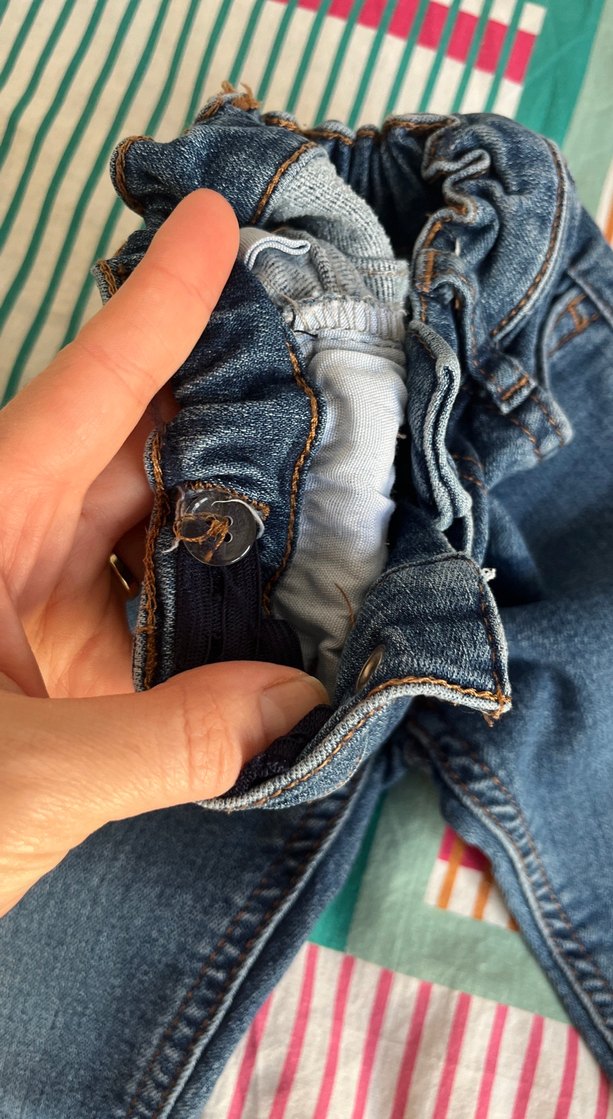 Erkek Çocuk Dar Kesim Kot Pantolon Velcro - Görsel 4