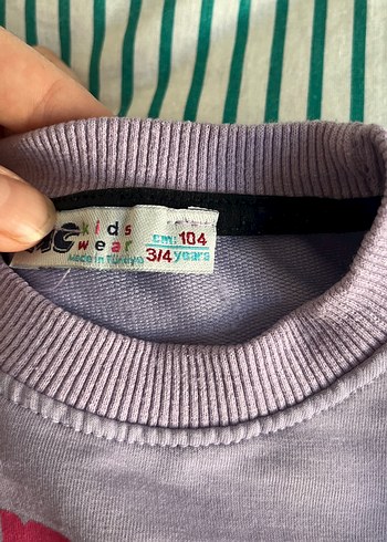 Kız Çocuk Mor Pamuklu Baskılı Sweatshirt - Görsel 3