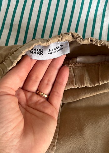 Erkek Çocuk Kahverengi Keten Bol Kesim Pantolon - Görsel 3