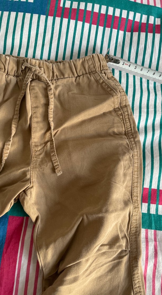 Erkek Çocuk Kahverengi Keten Bol Kesim Pantolon - Görsel 2
