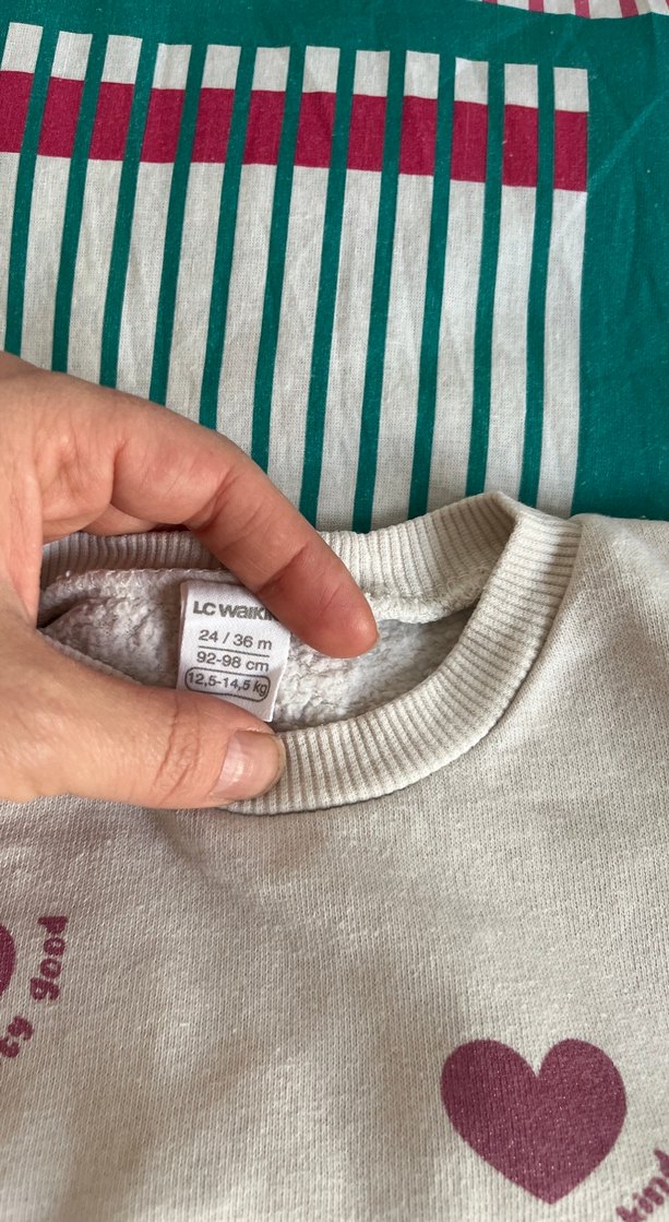 Kız Çocuk Pembe Renkli Pamuklu Sweatshirt - Görsel 3