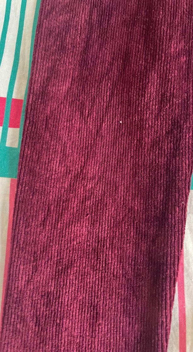 Bordo Kadife Kız Tayt - Görsel 2