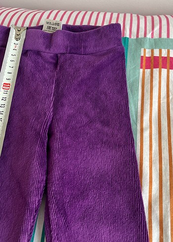 Kız Çocuk Mor Elastik Kumaş Tayt - Görsel 2