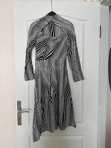 Twist Zebra Desen Elbise