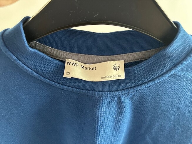 xs Beden lacivert Renk WWF Crop Sweatshirt