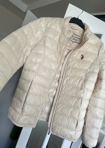 US Polo Beyaz Kadın Mont
