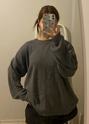 Gri Oversize Kazak
