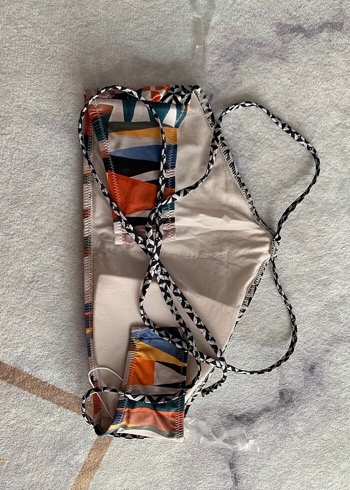 Penti şal desenli bikini üstü - Görsel 2