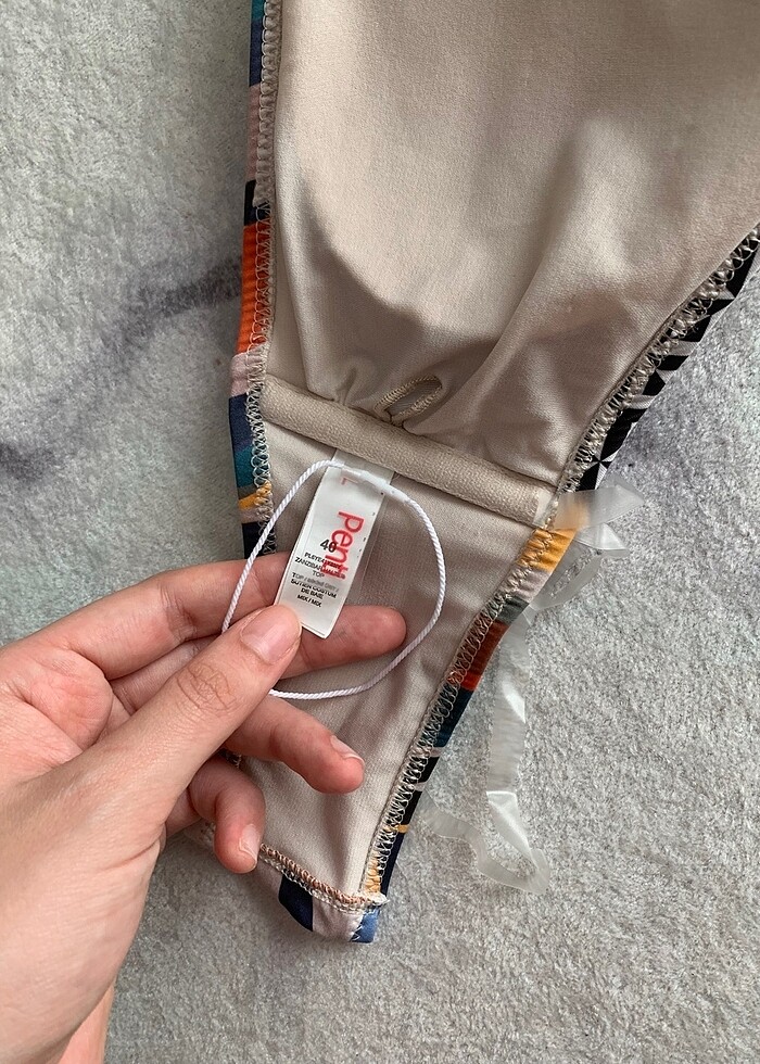 Penti şal desenli bikini üstü - Görsel 3