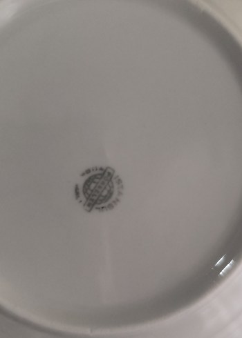 Beyaz Altın Şeritli Yemek Tabağı - Görsel 2