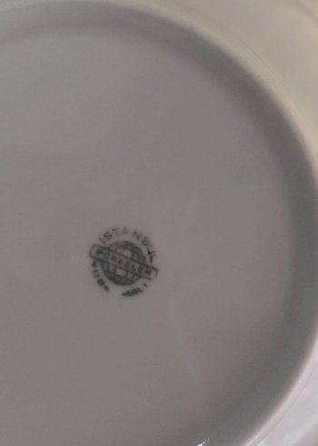 Beyaz Altın Şeritli Yemek Tabağı - Görsel 3