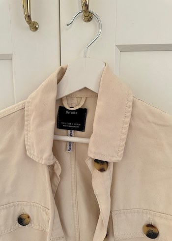 Bej Düğmeli Rahat Kadın Ceket - Görsel 2