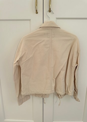 Bej Düğmeli Rahat Kadın Ceket - Görsel 4