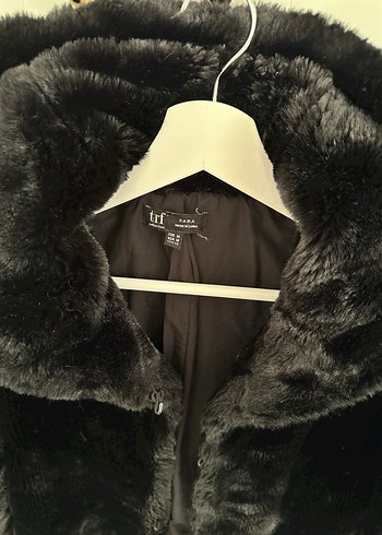 Siyah Midi Boy Kürk Detaylı Kadın Mont - Görsel 3