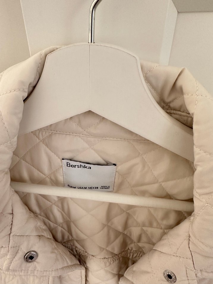 Bej Kadın Düğmeli kapitone Ceket - Görsel 2