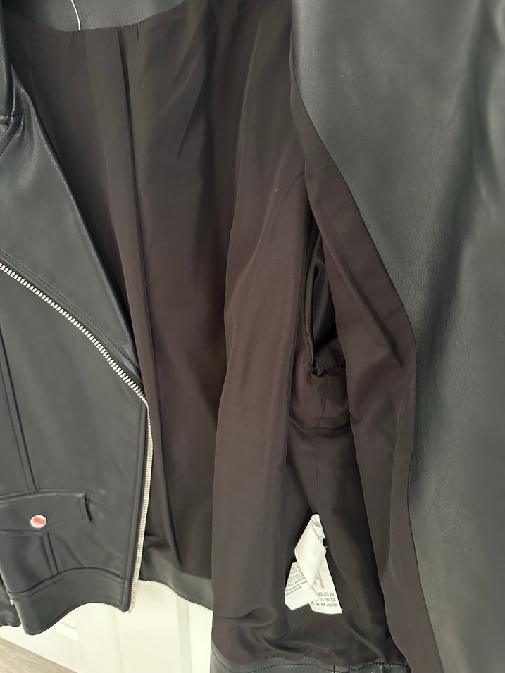 Bershka deri ceket - Görsel 4