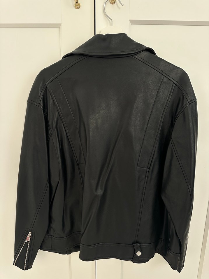 Bershka deri ceket - Görsel 5