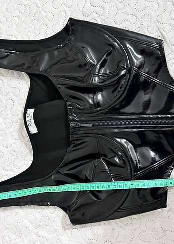 Kadın Siyah Deri Korse Bustiyer - Görsel 5