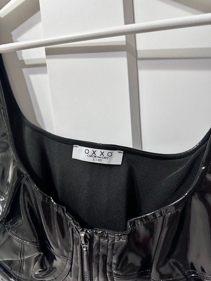 Kadın Siyah Deri Korse Bustiyer - Görsel 2