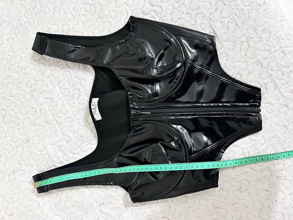 Kadın Siyah Deri Korse Bustiyer - Görsel 5