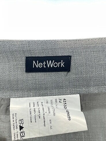 36 Beden gri Renk Network Midi Etek %70 İndirimli.