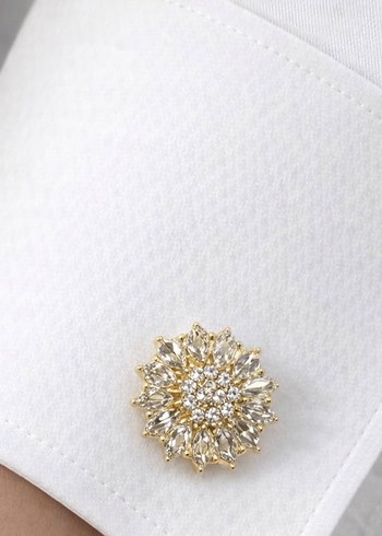 Vintage Kadın Düğme Broşları Beyaz - Görsel 3