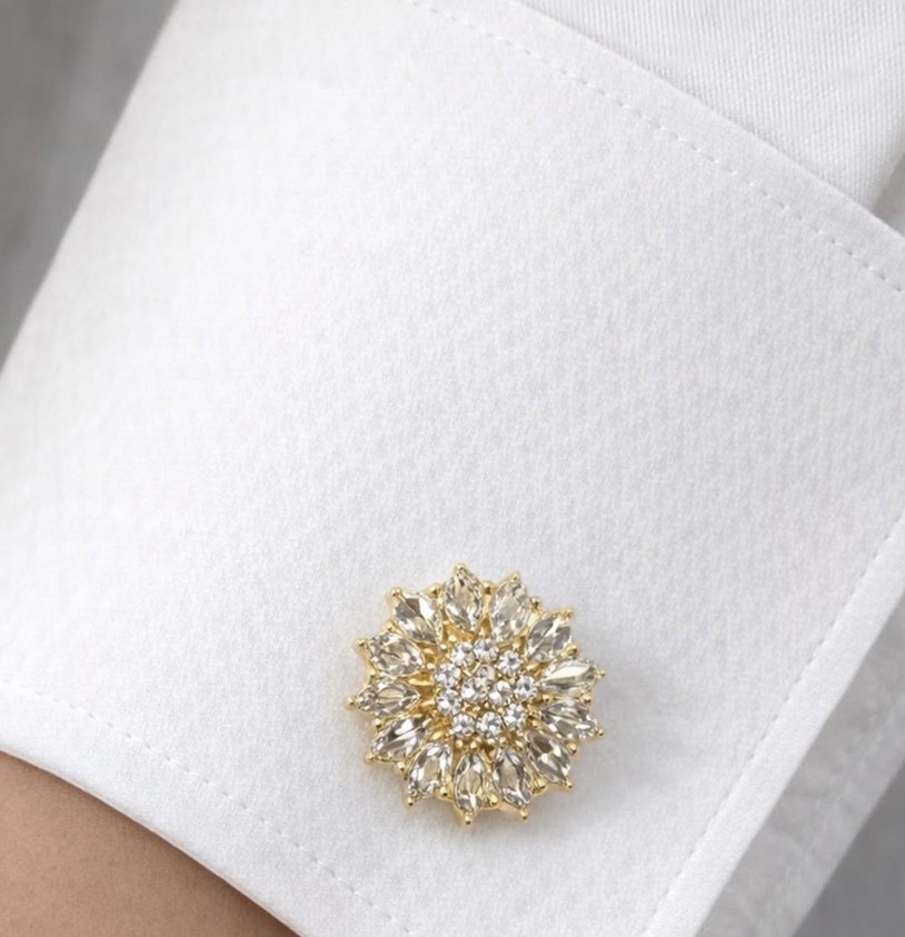 Vintage Kadın Düğme Broşları Beyaz - Görsel 3