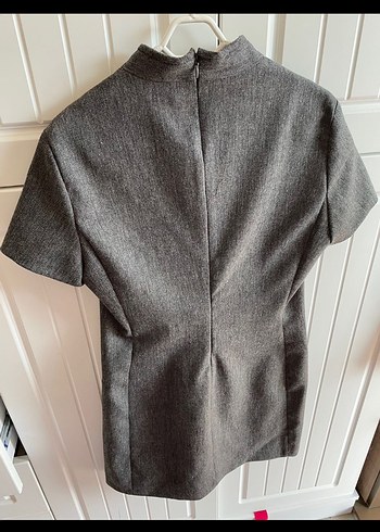 zara gri mini elbise - Görsel 5