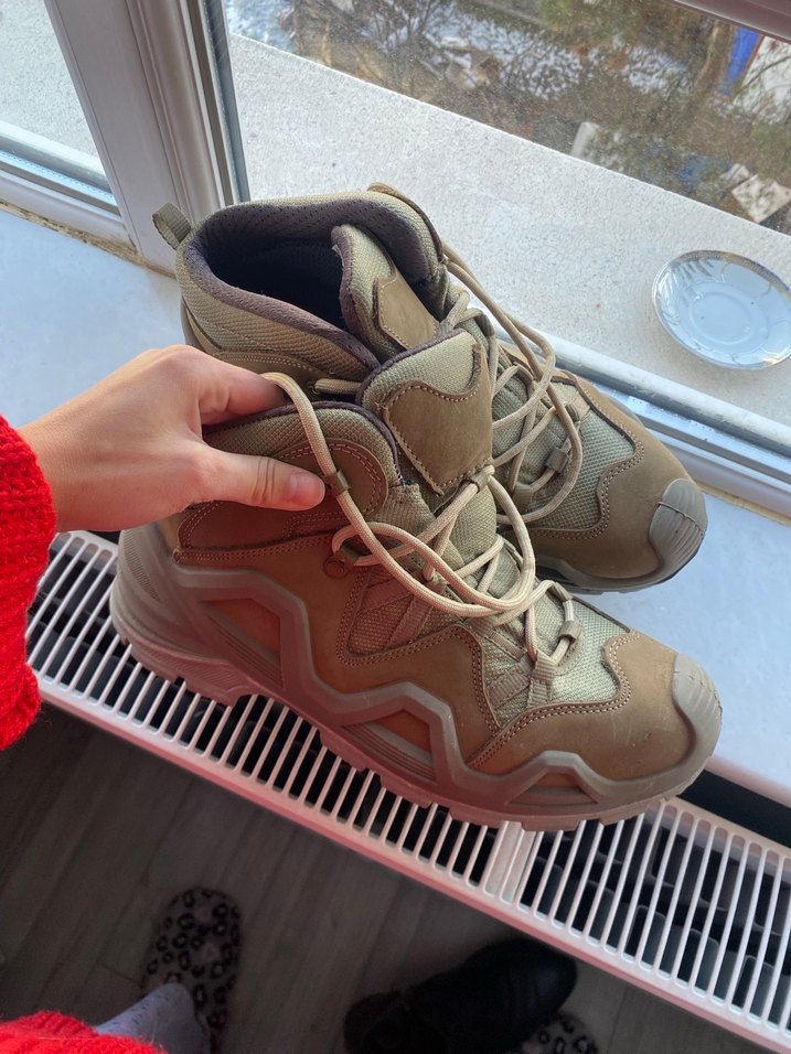 Bej Kamuflaj Desenli Bağcıklı Outdoor Ayakkabı - Görsel 2