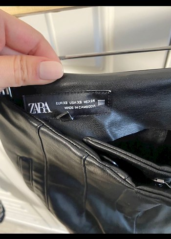 zara deri pensli pantolon - Görsel 4