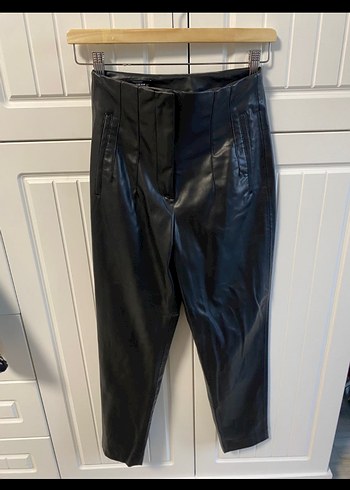 zara deri pensli pantolon - Görsel 3
