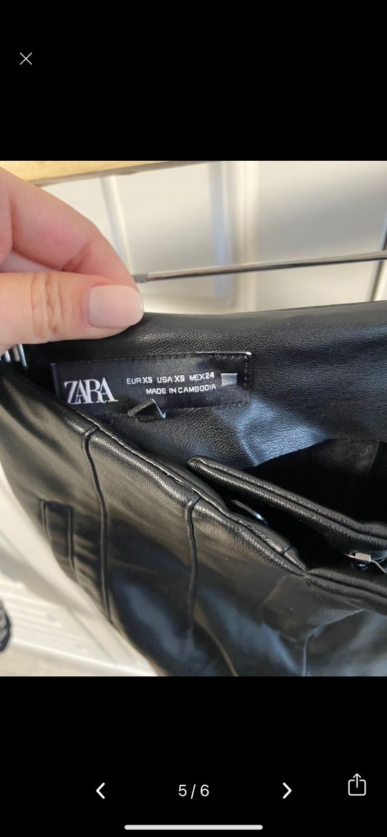 zara deri pensli pantolon - Görsel 4