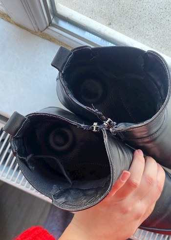 Siyah Deri Erkek Bot - Görsel 3