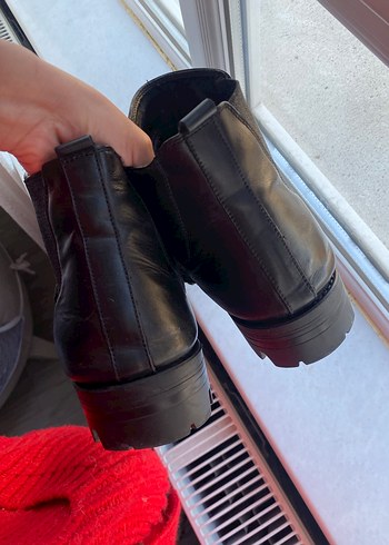 Siyah Deri Erkek Bot - Görsel 4